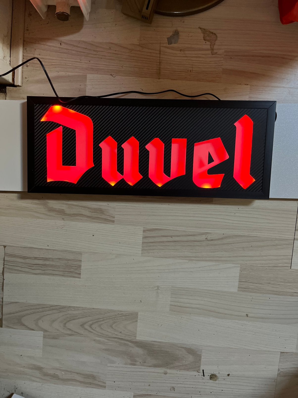 Duvel verlichting, Ophalen of Verzenden, Reclamebord, Plaat of Schild, Duvel