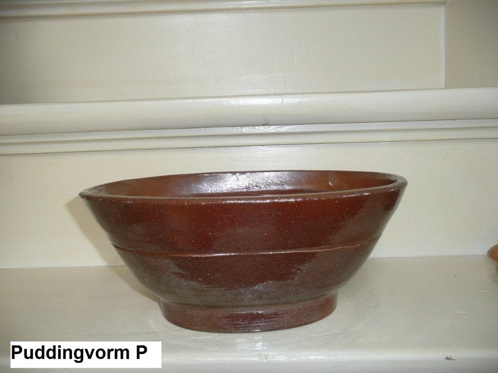 Grote oude Gres puddingvorm met bloemen, Antiek en Kunst, Ophalen of Verzenden