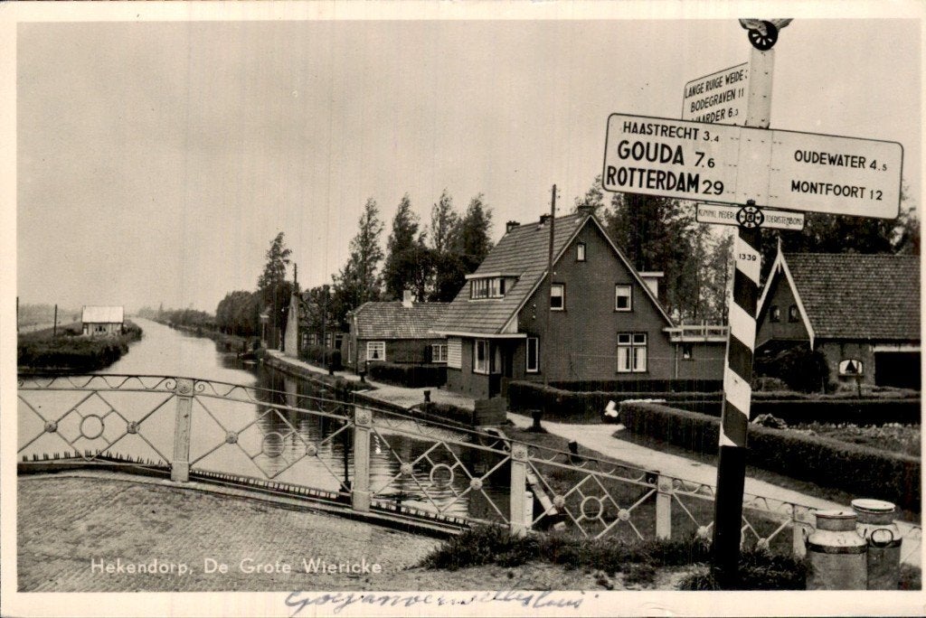 Hekendorp - De Grote Wiericke - Brug, Ophalen of Verzenden, 1920 tot 1940, Gelopen, Utrecht