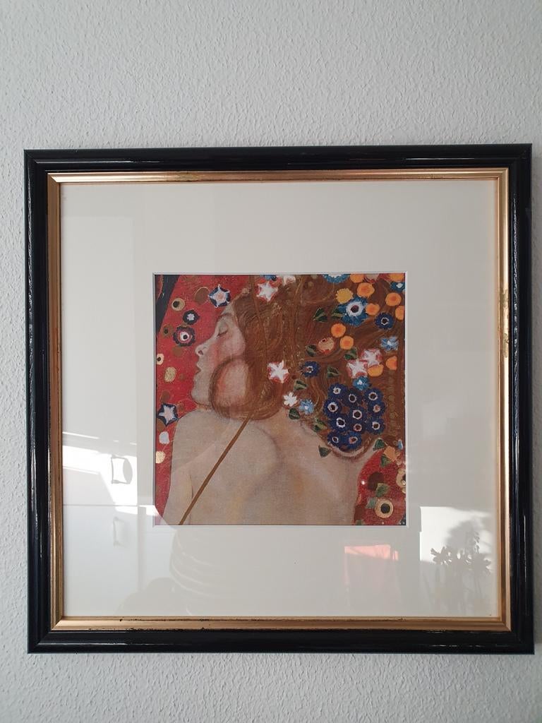 Ingelijste prent Gustav Klimt - Vrouw met rood haar, Ophalen