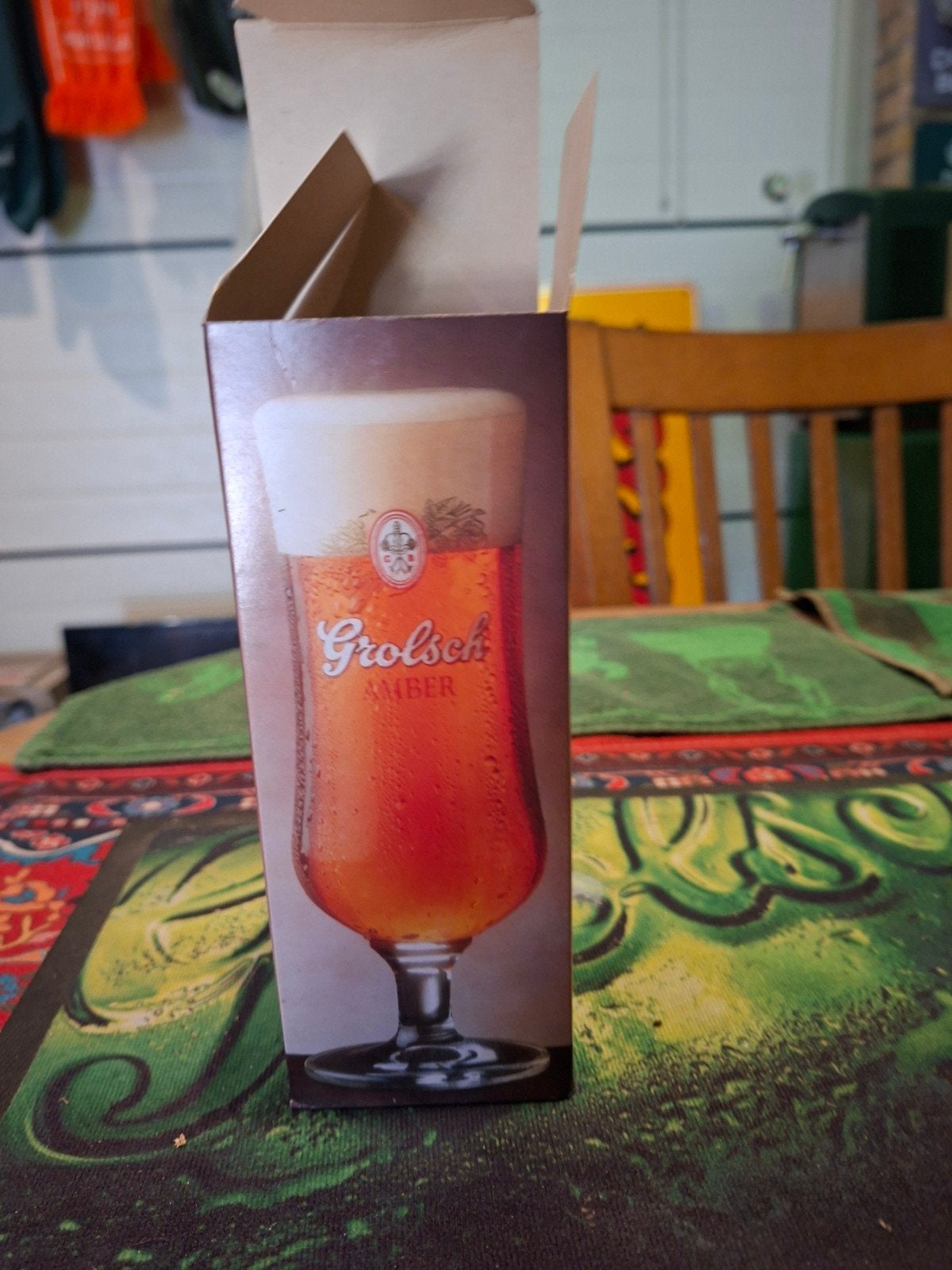 Grolsch Amber bierglas - Nieuw in doos, Ophalen, Nieuw, Glas of Glazen, Grolsch