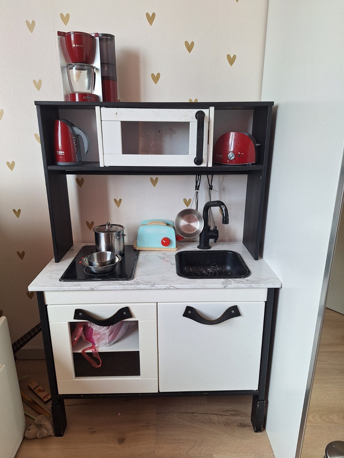 Houten speelkeuken met accessoires - heeft likje verf nodig, Ophalen, Gebruikt, Hout, Speelkeuken