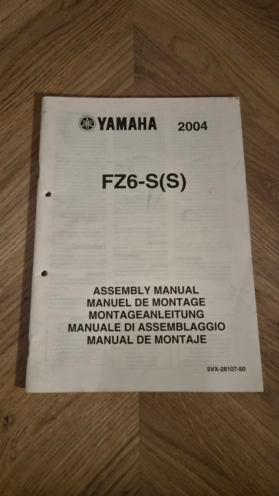 Yamaha FZ6-S(S) Montagehandleiding 2004, Ophalen of Verzenden, Yamaha