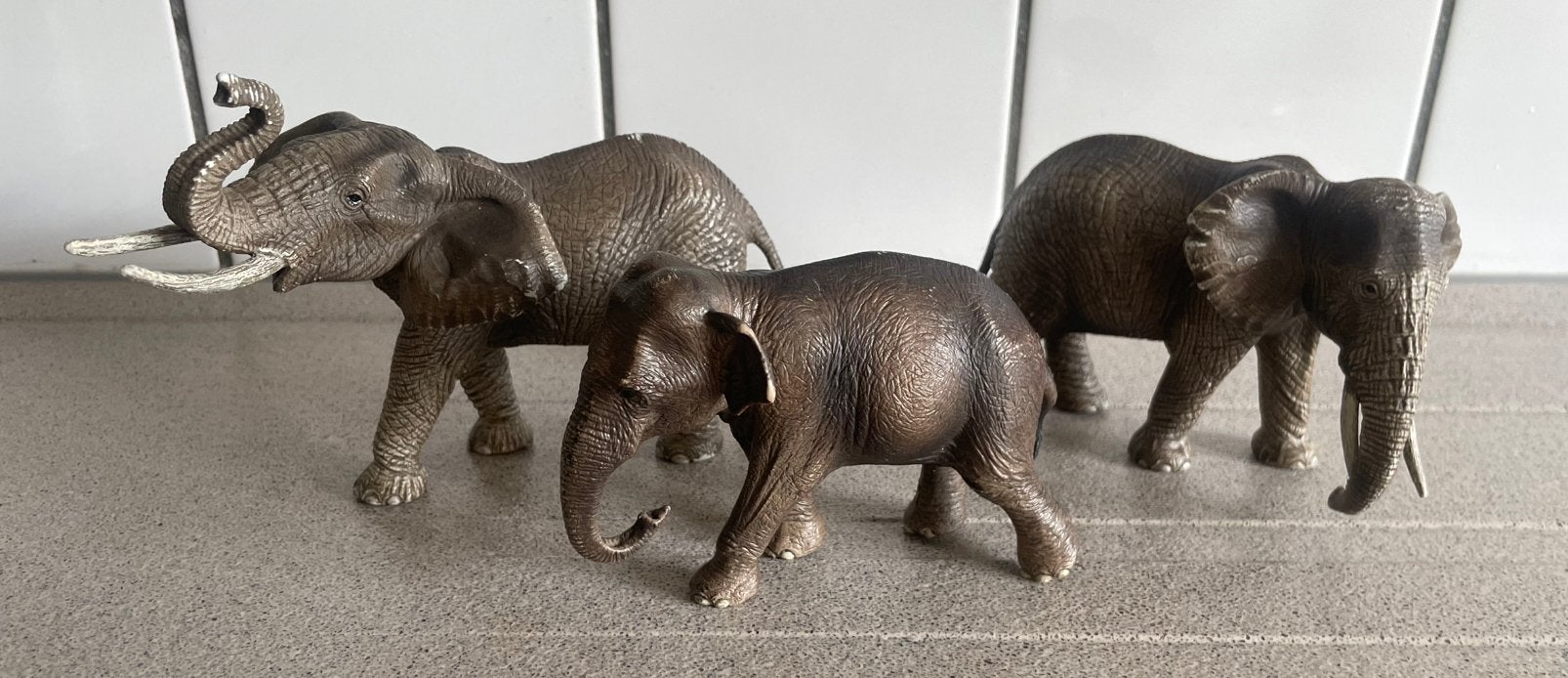 Schleich olifant kudde, Ophalen of Verzenden, Zo goed als nieuw, Wild dier, Beeldje of Figuurtje