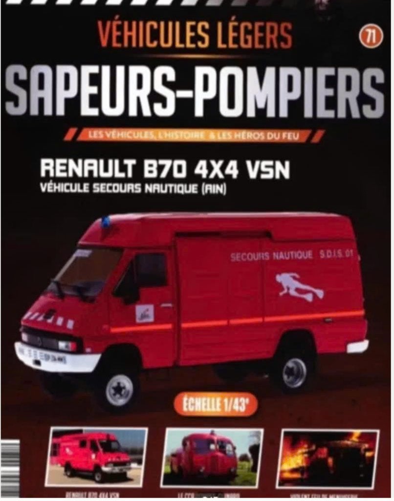 Renault B70 4X4 VSN NAUTICA BRANDWEER schaal 1/43 # 71, Verzenden, Nieuw, Bus of Vrachtwagen, Overige merken