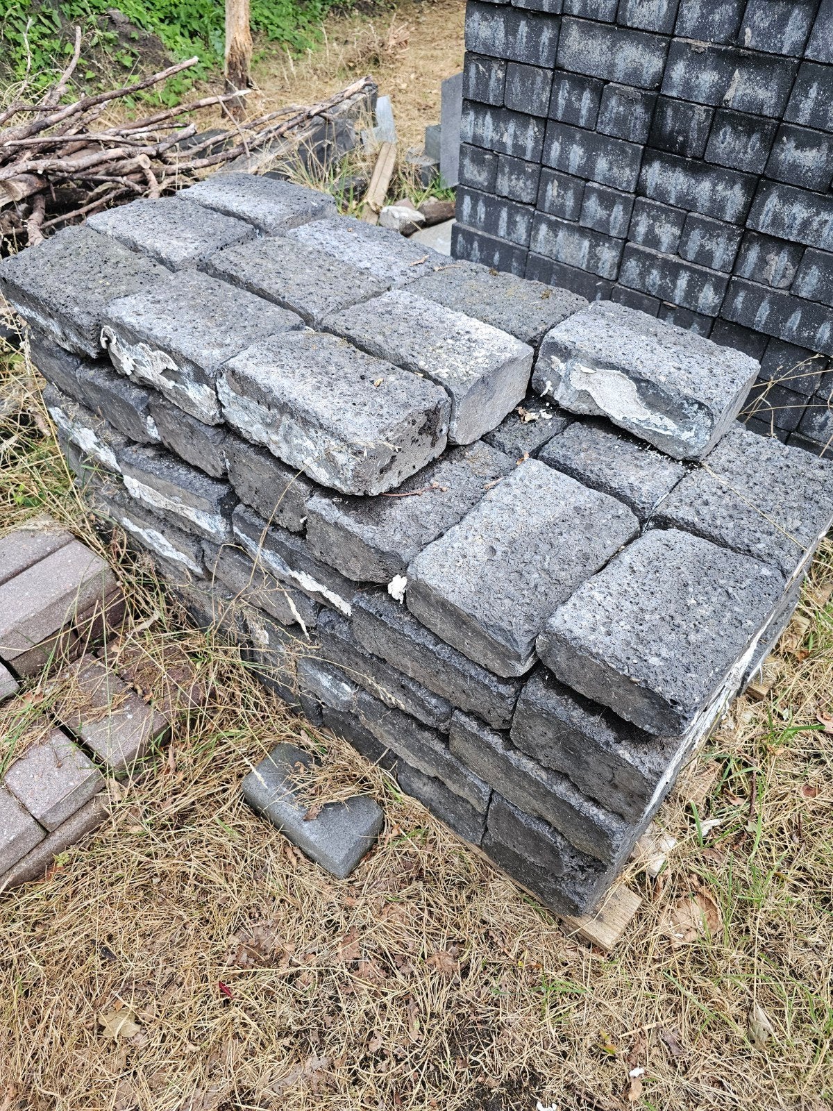 beton blokken 125 stuks grijs/zwart, Ophalen, Beton, Minder dan 5 m², Overige typen