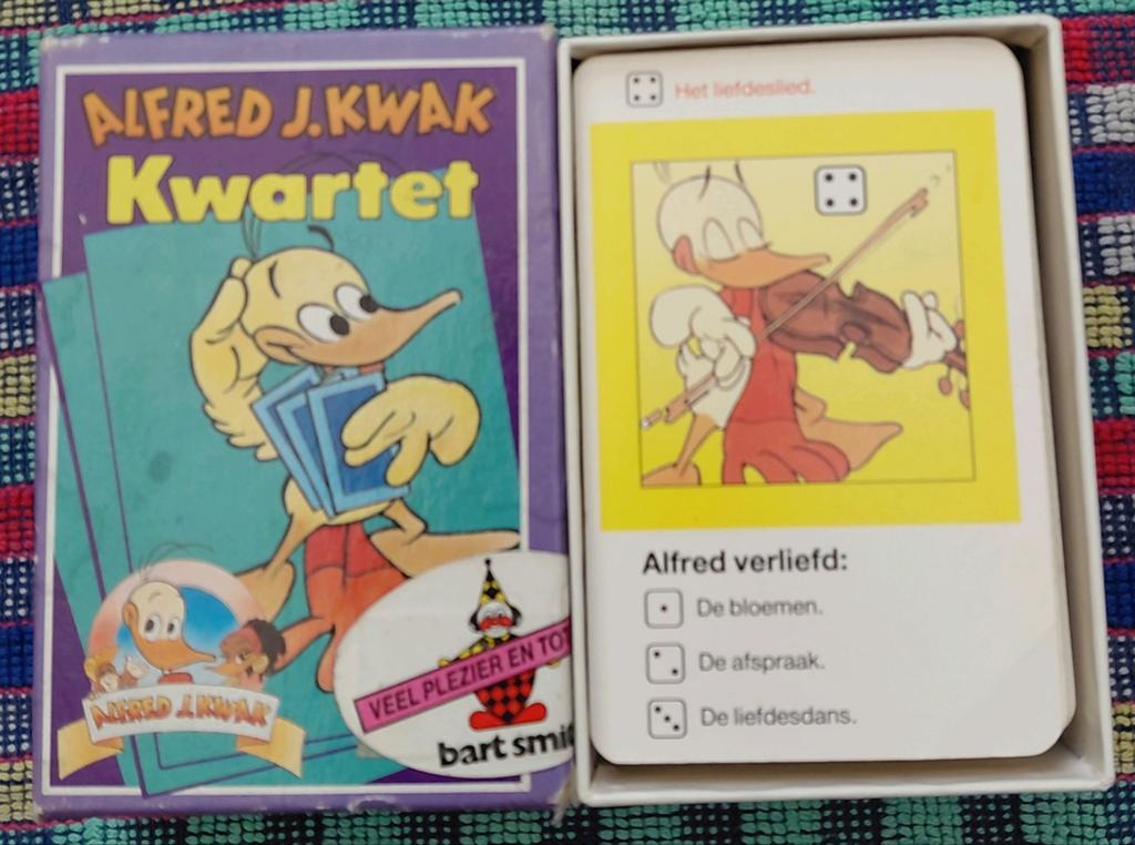 Alfred J. Kwak Kwartet Kaartspel - Vintage Bart Smit, Vijf spelers of meer, Ophalen of Verzenden, Gebruikt, Bart Smit