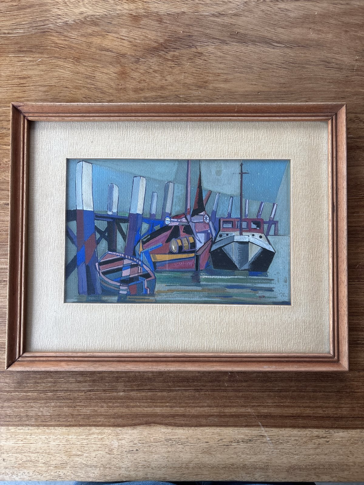 Hans Timmer - Steiger (Gouache), Ophalen, Expressionistisch, Papier, Ingelijst