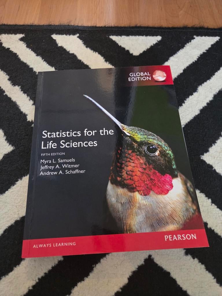 Statistics for the Life Sciences - Global Edition, Boeken, Studieboeken en Cursussen, Ophalen