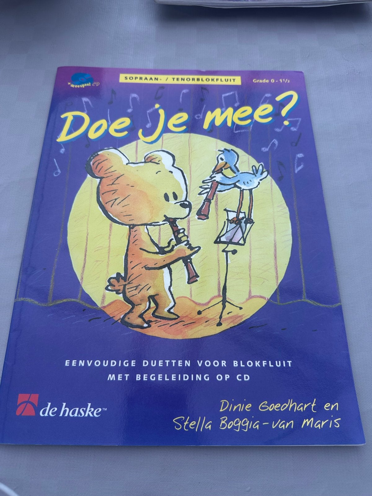 Blokfluit lesboeken met CD: Doe je mee? & New Chart Hits, Muziek en Instrumenten, Bladmuziek, Gebruikt, Les of Cursus, Ophalen of Verzenden