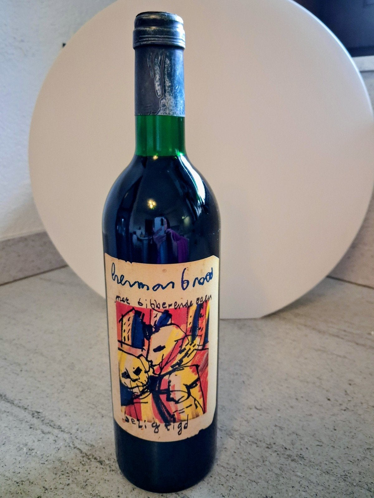 Herman Brood Wijnfles - 1996 prijs overeen te komen, Verzamelen, Overige Verzamelen, Ophalen of Verzenden, Zo goed als nieuw