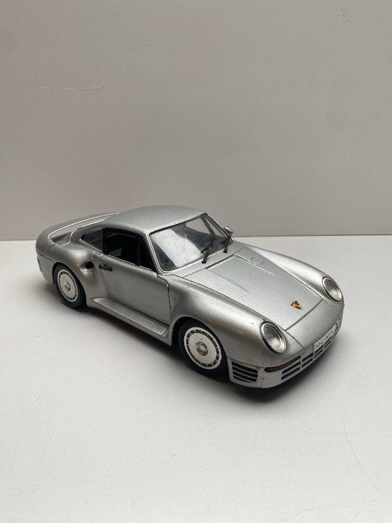 Tonka Polistil 1:18 Porsche 959 Zilver - In Doos, Ophalen of Verzenden, Zo goed als nieuw, Auto, Overige merken