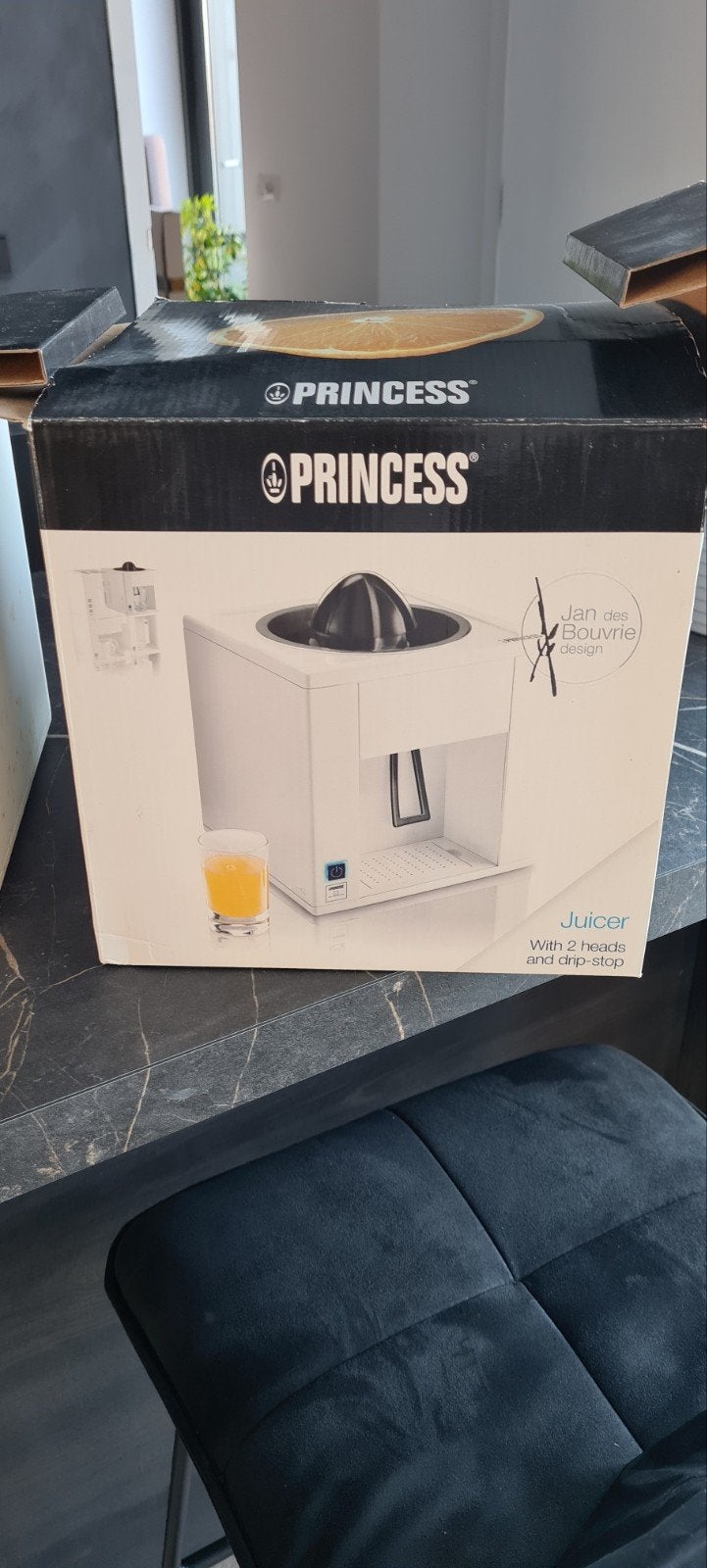 Princess Compact4All Juicer - Jan des Bouvrie design, Ophalen of Verzenden, Nieuw, Elektrisch, Citruspers