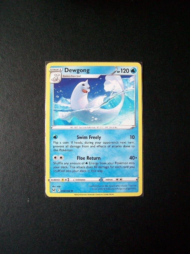 5004. Nieuwe Pokemon Kaart DEWGONG hp 120 (034/196) 2022., Ophalen of Verzenden, Nieuw, Losse kaart