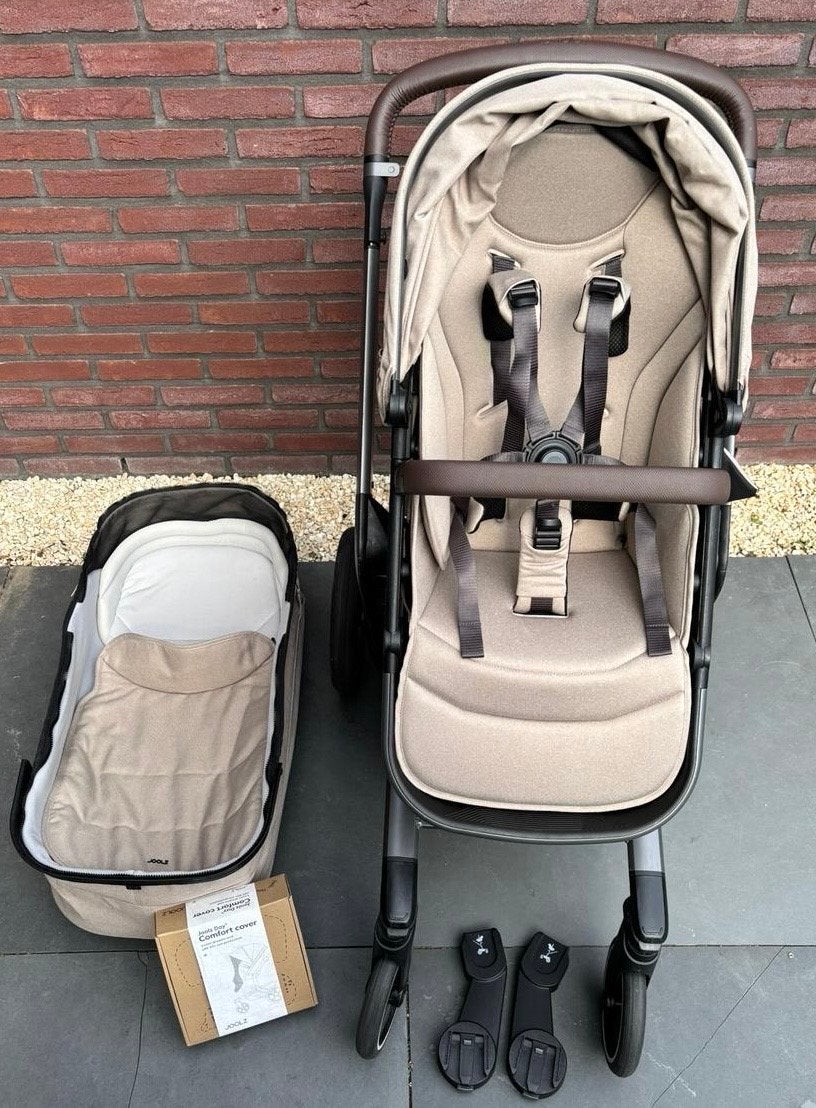 Joolz Day5 Kinderwagen Sandy Taupe z.g.a.n. (Nieuw €1299,00), Zo goed als nieuw, Combiwagen, Met autostoeltje, Ophalen
