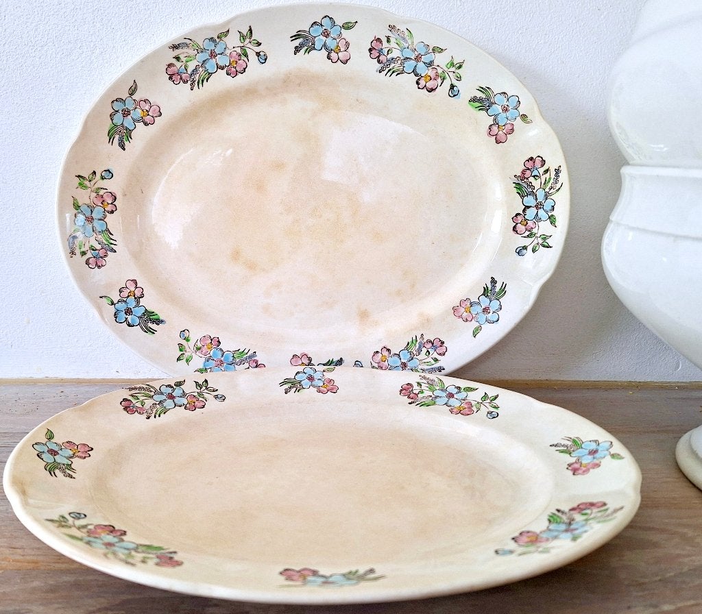 Oude beboterde engelse schalen, JAS Broadhurst, Mayflower, Antiek en Kunst, Antiek | Servies los, Ophalen of Verzenden