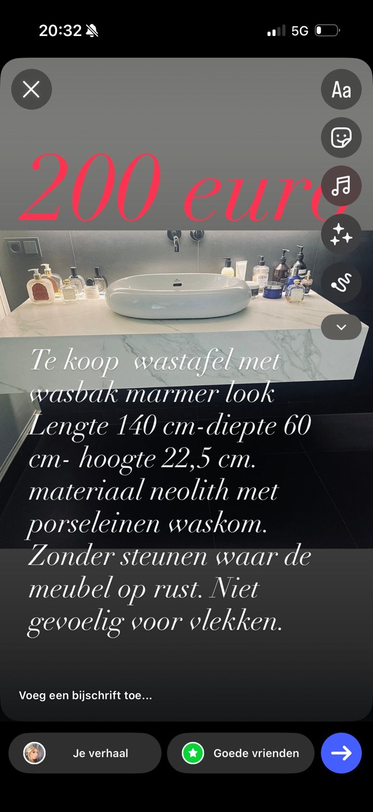 Wastafel met wasbak, Huis en Inrichting, Badkamer | Badkamermeubels, Zo goed als nieuw, Minder dan 100 cm, Wasbak of Wastafel