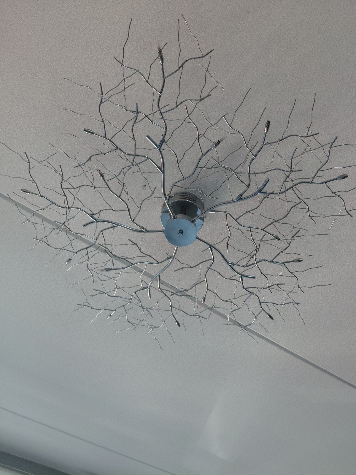 Moderne plafondlamp 'boomtak' design - zilverkleurig, Ophalen, Zilver, Modern, Zo goed als nieuw