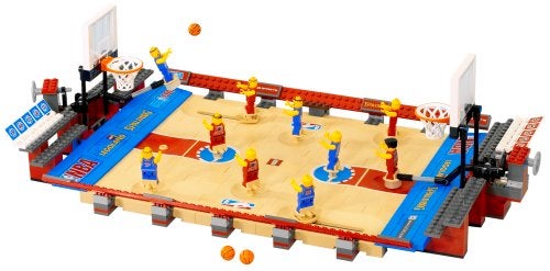 Lego NBA Basketbal Stadion 3432 - Stickers ontbreken, Gebruikt, Overige thema's, Lego, Ophalen of Verzenden