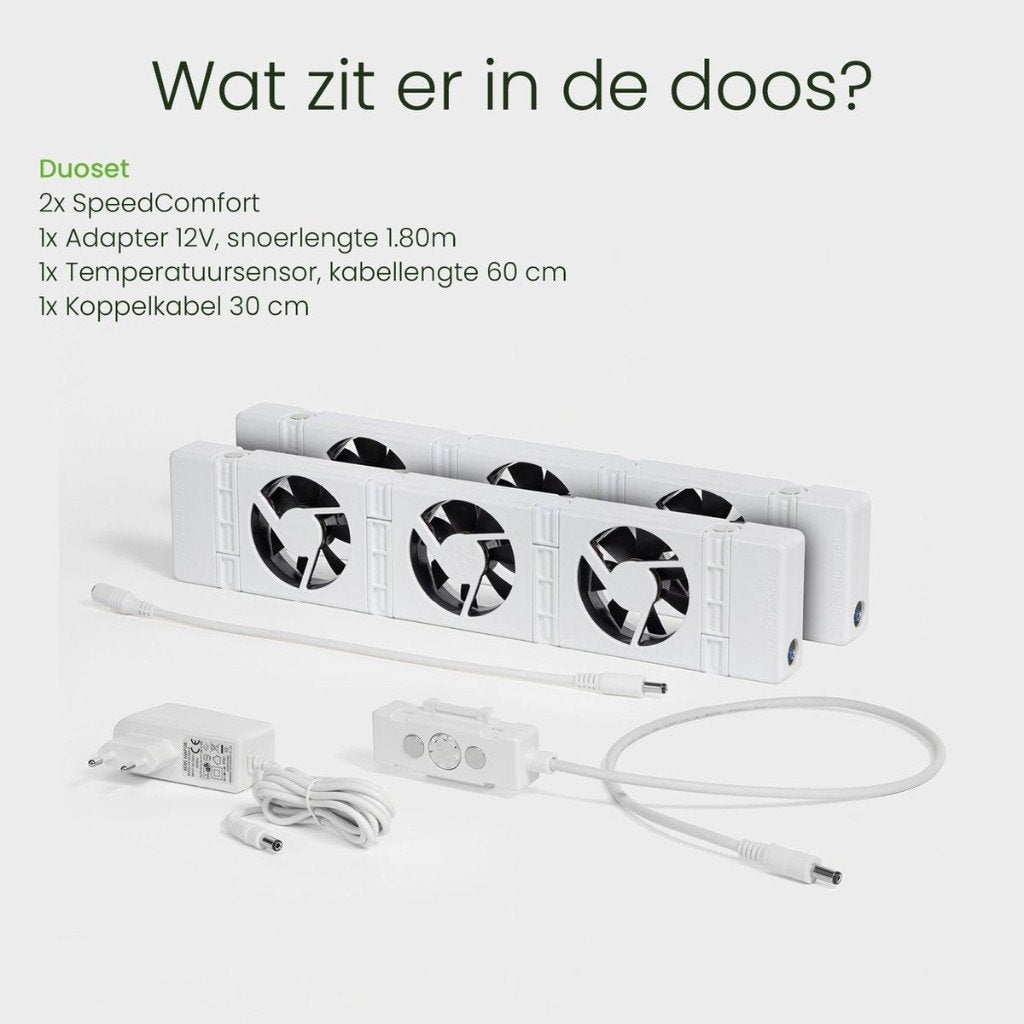 SpeedComfort Radiator Ventilator Duo Set, Minder dan 30 cm, Radiator, Minder dan 60 cm, Ophalen of Verzenden