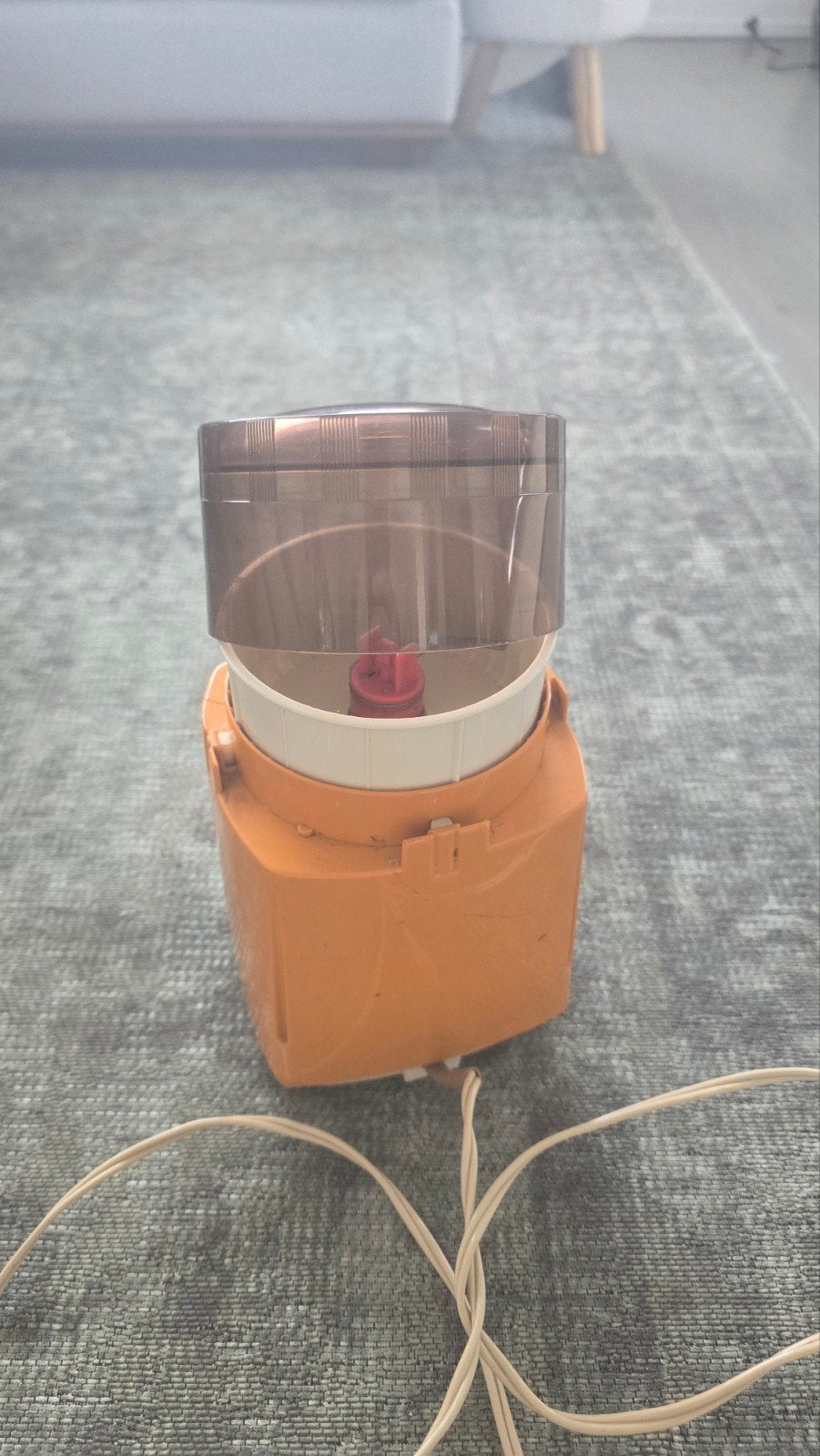 Vintage Moulinex hakmolen - Oranje keukenmachine, Witgoed en Apparatuur, Minder dan 1 liter, Ophalen of Verzenden, Gebruikt, 1 snelheid