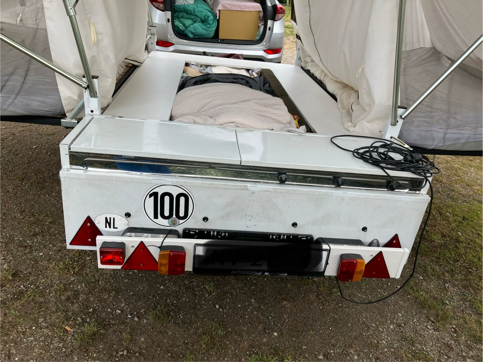 Vouwwagen/ bagagewagen/ onderstel Jamet Dakota, Caravans en Kamperen, Vouwwagens, Ophalen, Beige, Aanwezig, Jamet