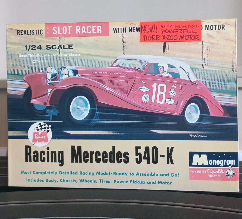 Slot Racing Monogram Mercedes 540K Bouwdoos, Overige merken, Racebaan, Nieuw, Ophalen of Verzenden