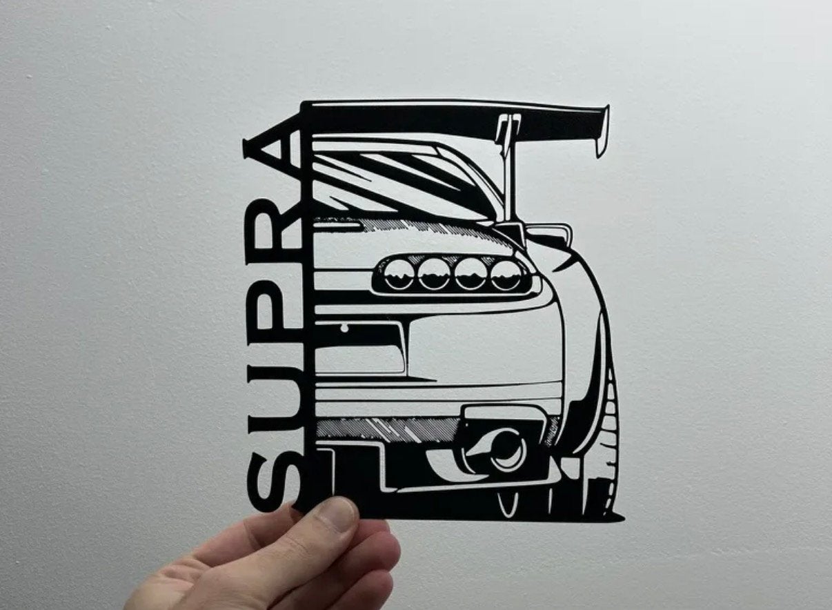 Supra MK4 Wall Art, Zwart, Nieuw, Ophalen of Verzenden, Kunststof