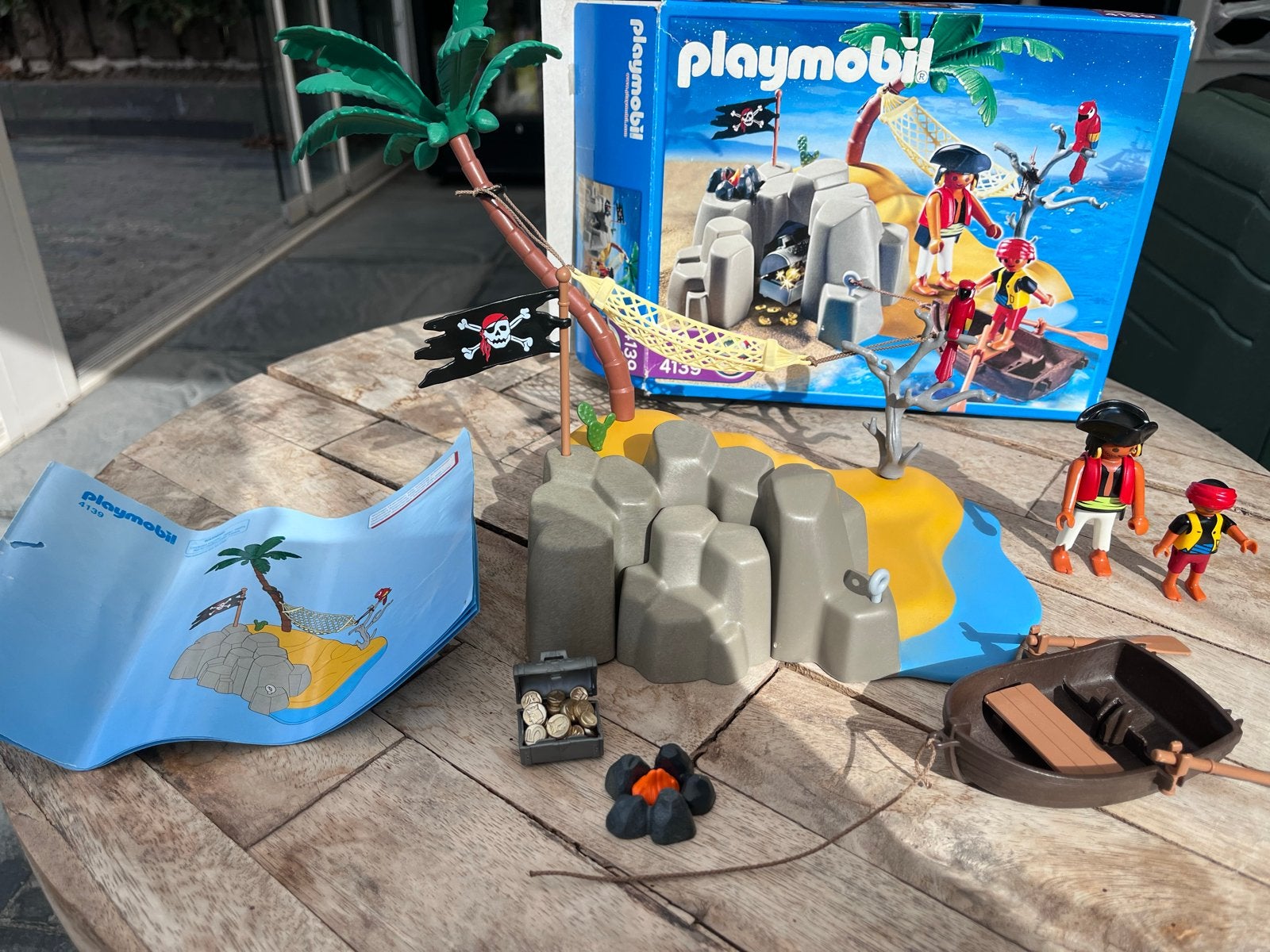 Playmobil Pirateneiland met schatkist en figuren, Kinderen en Baby's, Pirates, Gebouw, Complete set, Ophalen of Verzenden