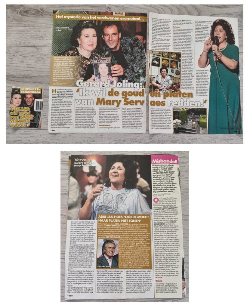 Mary Servaes 2 pagina's tijdschrift artikel, Verzenden, Gebruikt, Boek, Tijdschrift of Artikel