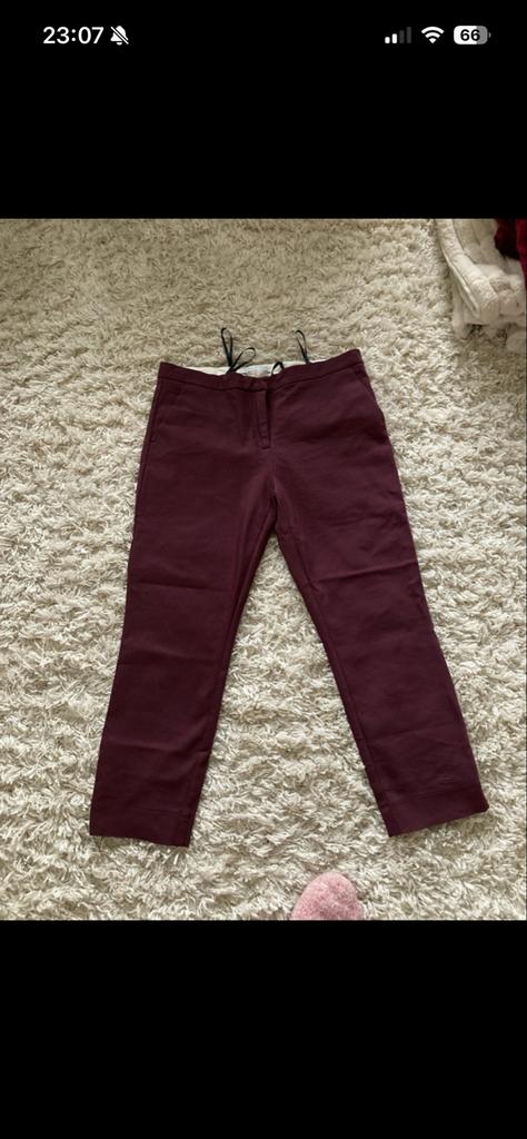 Mooie bordeauxrode 7/8 broek van Vanilia, maat 40, Maat 38/40 (M), Ophalen of Verzenden, Zo goed als nieuw, Driekwart
