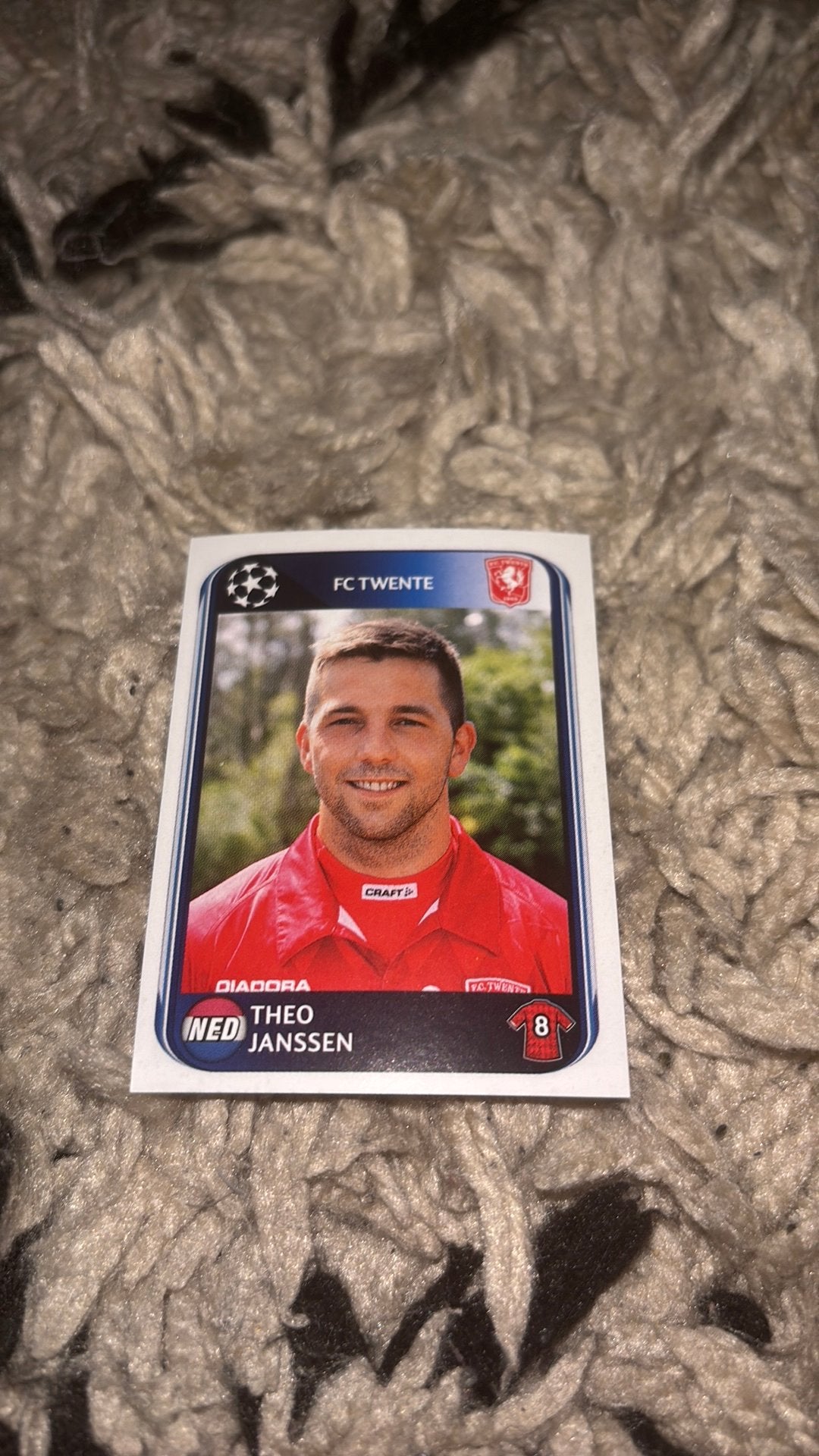 Panini voetbalplaatje 2010-2011 theo janssen, Ophalen of Verzenden, Zo goed als nieuw, F.C. Twente, Poster, Plaatje of Sticker