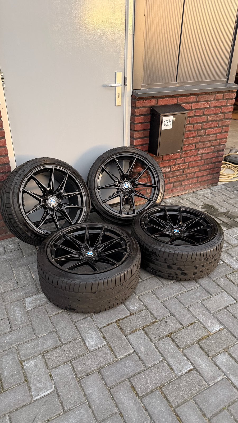 BMW 19 inch Breedset Velgen + Hankook Ventus S1 evo3 banden, Gebruikt, 255 mm, Banden en Velgen, Personenwagen