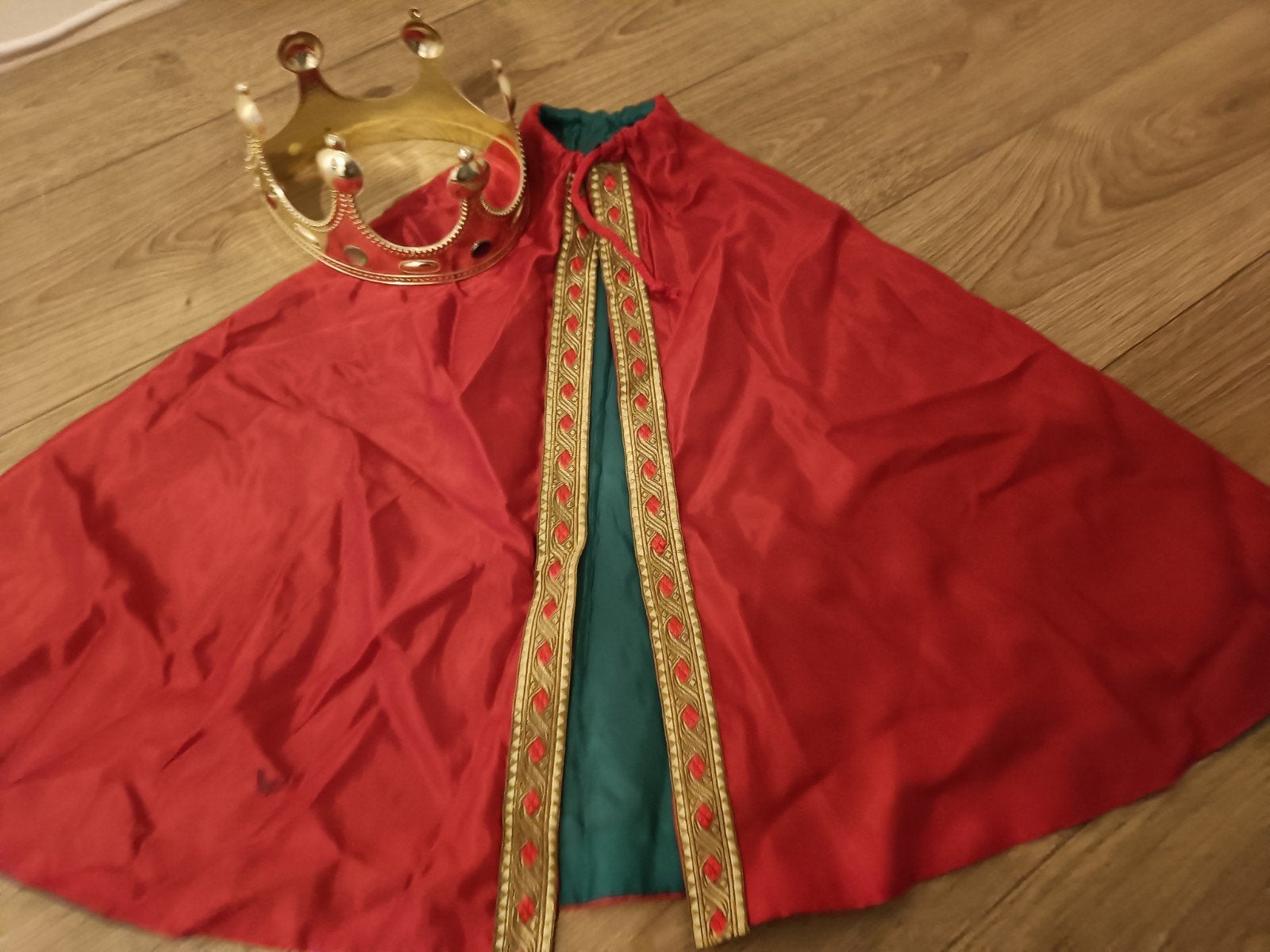 Verkleedkleding Koning voor kind (5-6 jaar) met kroon, Ophalen of Verzenden, Gebruikt