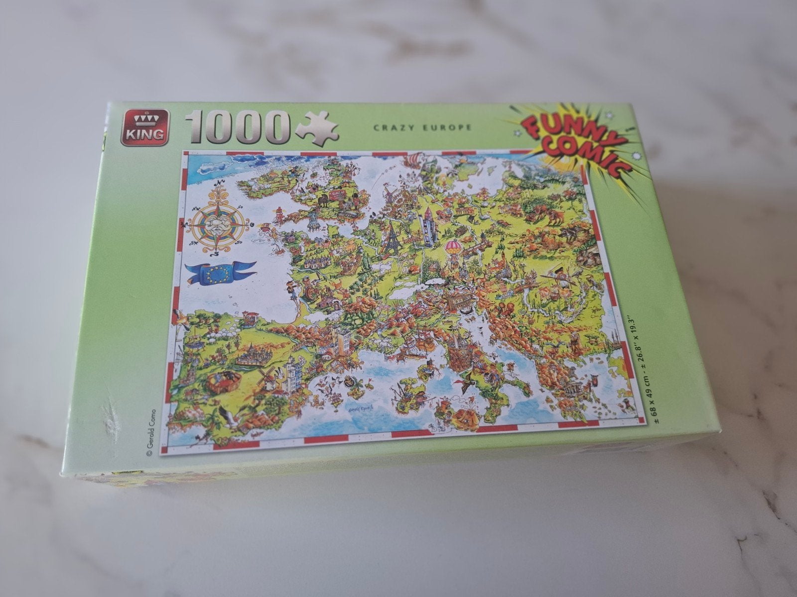 funny comic puzzel 1000 stukjes, Ophalen of Verzenden, 500 t/m 1500 stukjes, Zo goed als nieuw, Legpuzzel
