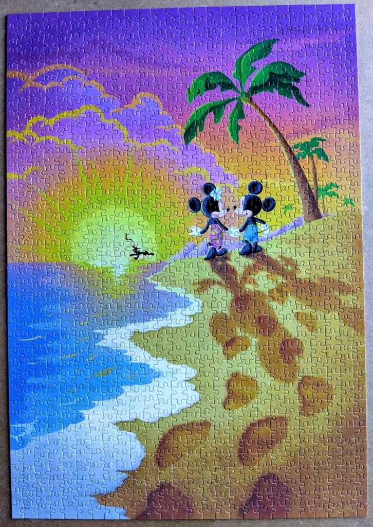 Disney puzzel Tenyo glow in the dark, Ophalen of Verzenden, 500 t/m 1500 stukjes, Zo goed als nieuw, Legpuzzel
