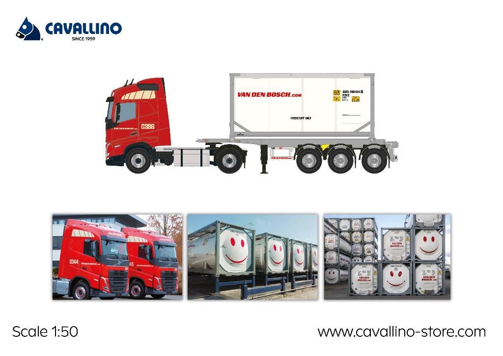 Volvo FH5 Globetrotter met Tankcontainer - Van Den Bosch, Hobby en Vrije tijd, Modelauto's | 1:50, Ophalen of Verzenden, Nieuw