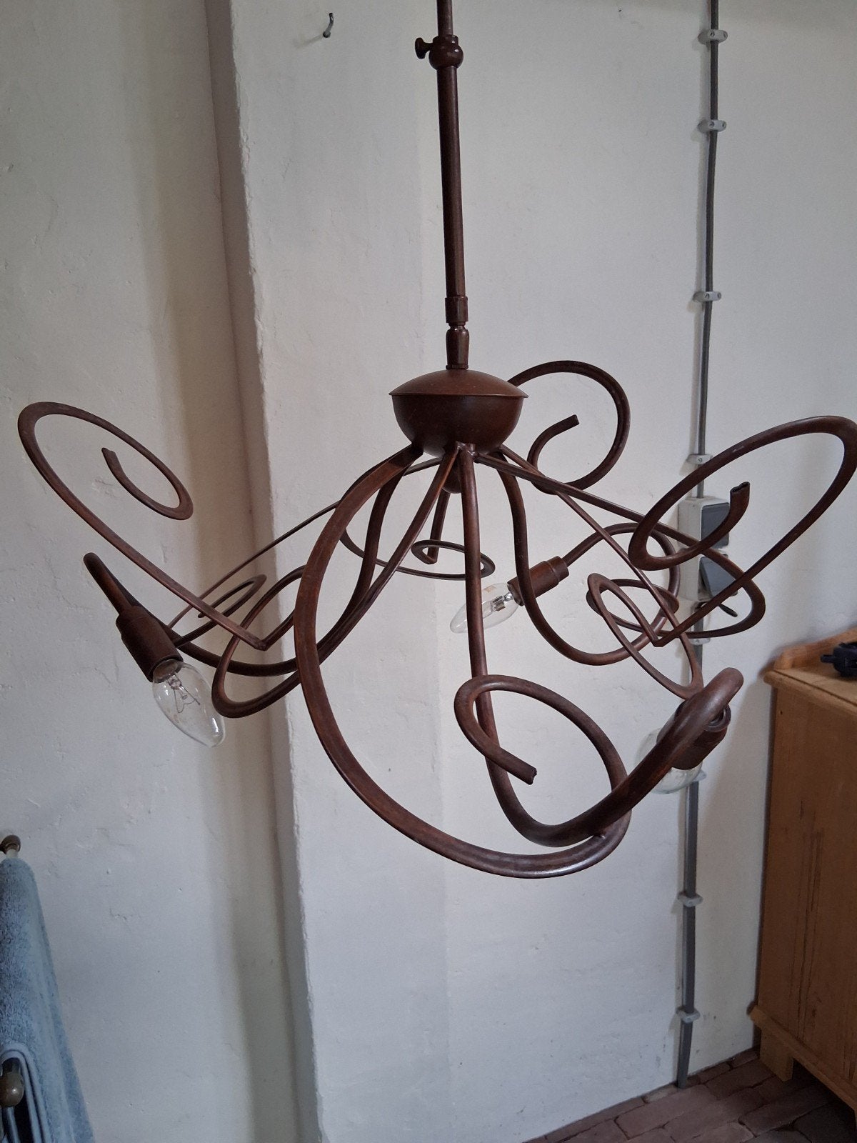 hanglamp, Ophalen, Gebruikt, Metaal
