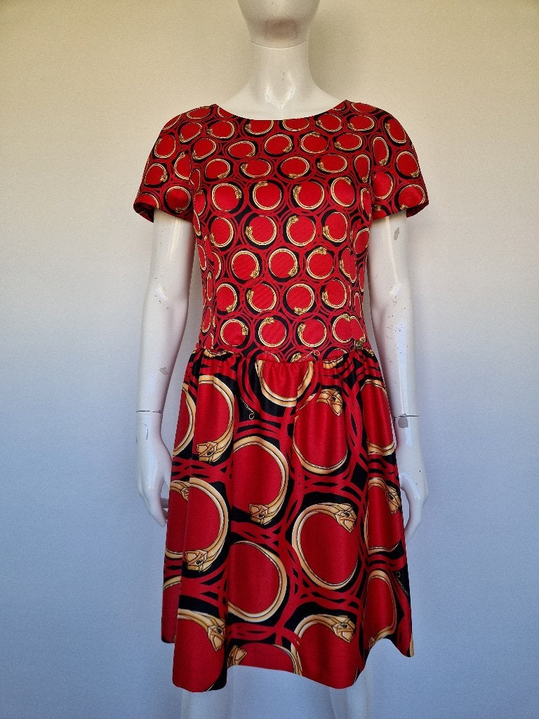 Roberto Cavalli Class designerjurk. Maat 38 Rood, Maat 38/40 (M), Nijmegen, Verhip-vintage.nl, Nieuw