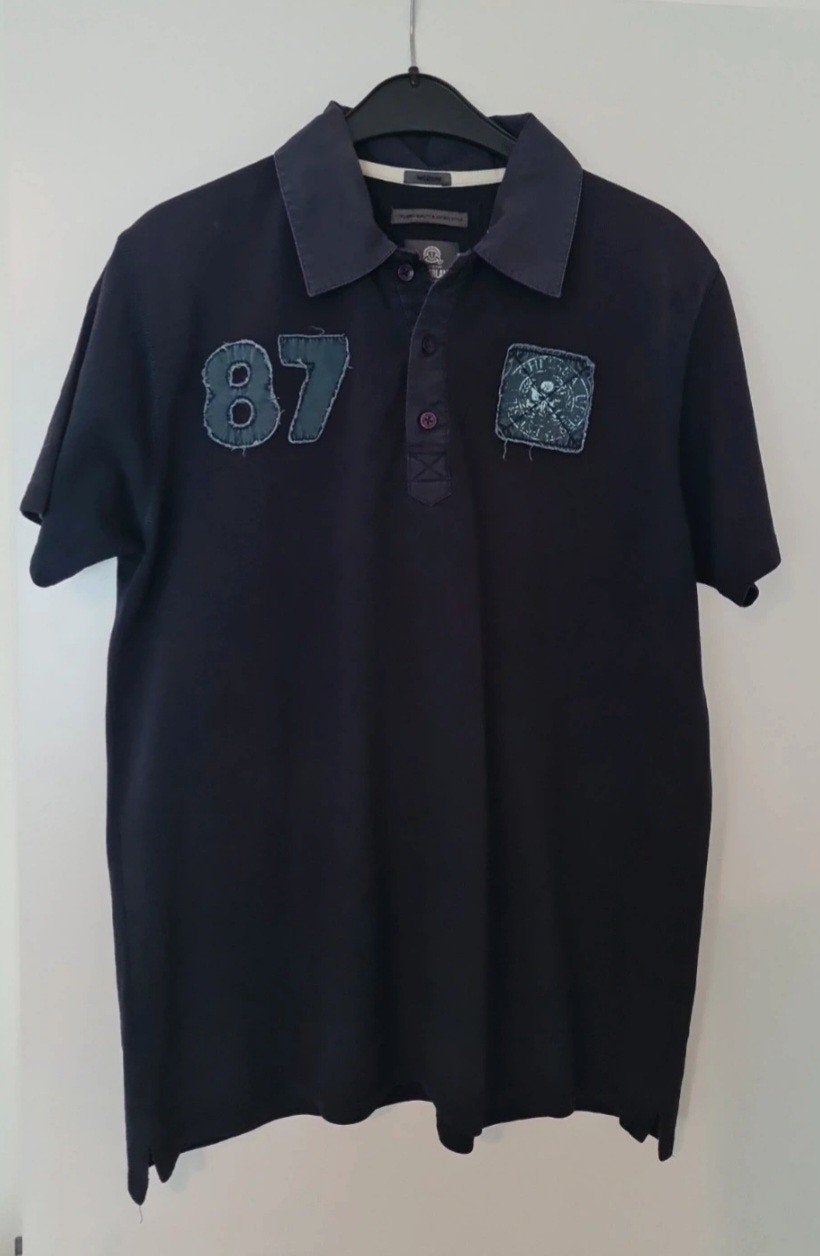 Sutherland Polo Shirt Maat M Zwart/Donkerblauw, Kleding | Heren, Maat 48/50 (M), Zwart, Ophalen of Verzenden, Sutherland