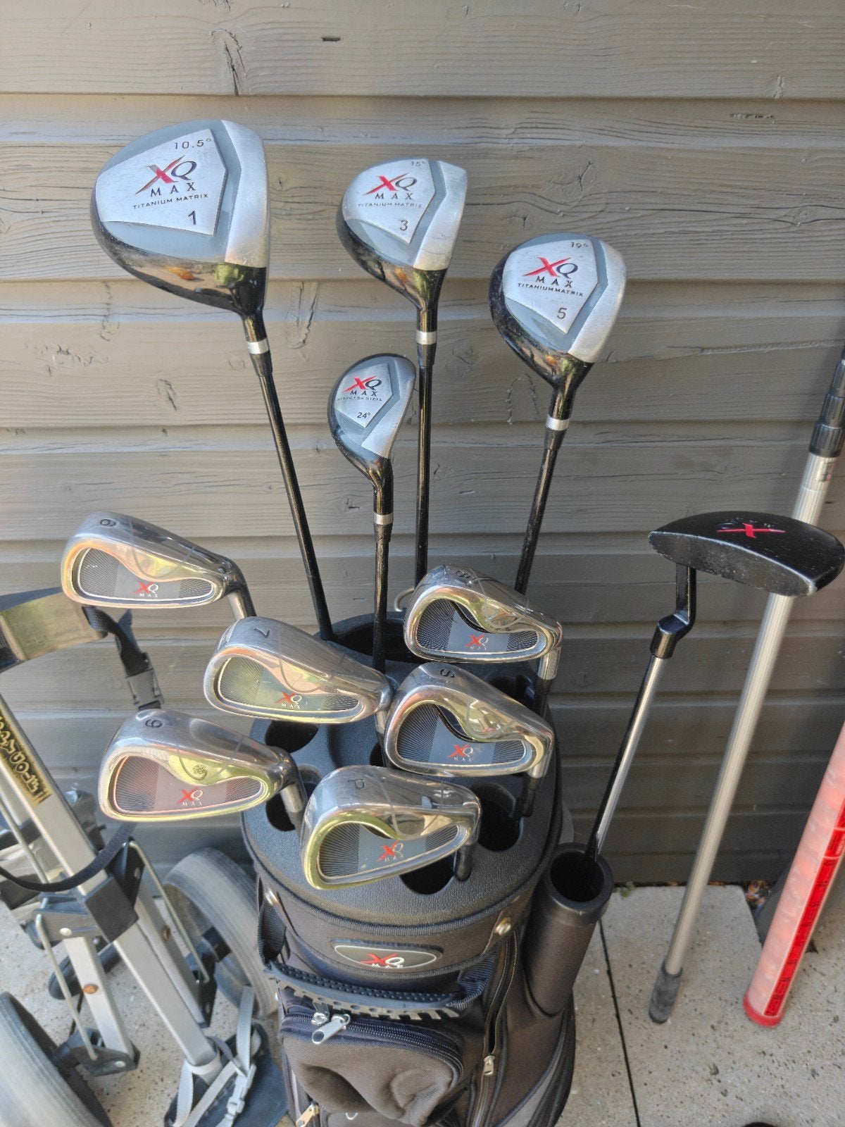 Complete MODERNE golfset met nette golftas + trolley, Ophalen of Verzenden, Zo goed als nieuw, Set, Overige merken