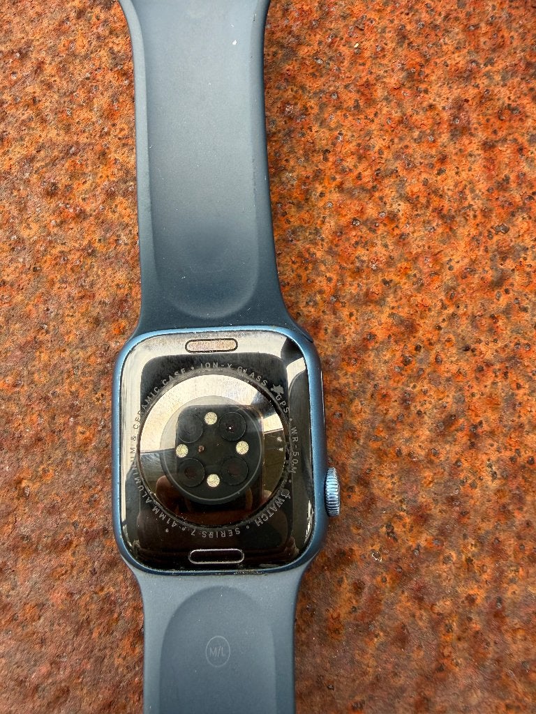 Apple Watch serie 7, Gebruikt, Blauw, IOS, Ophalen of Verzenden