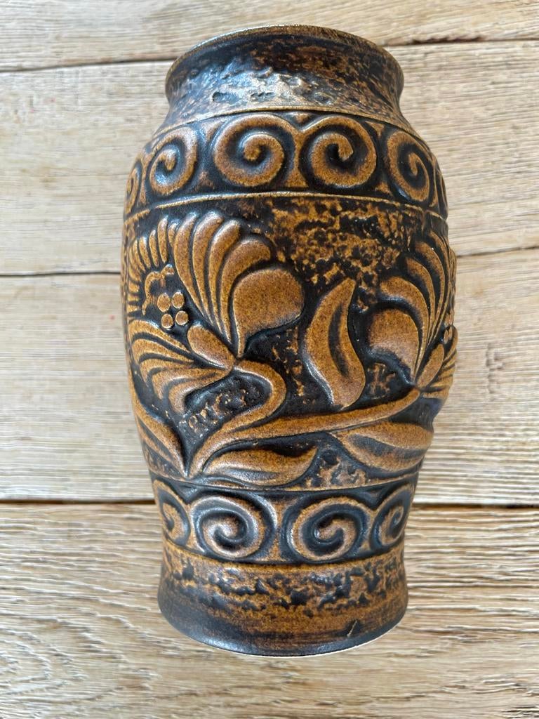 Vintage West Germany Bay vaas 670-17 - Uniek design, Ophalen of Verzenden