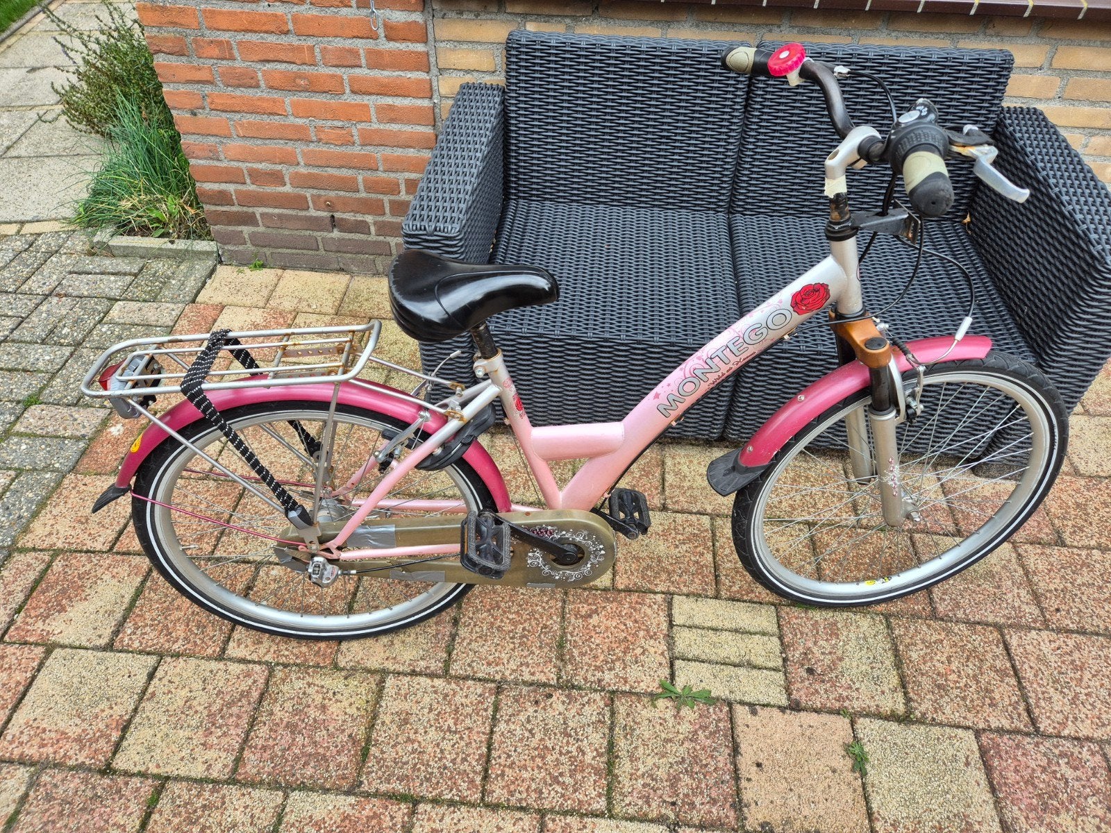 kinderfiets, Fietsen en Brommers, Ophalen, Terugtraprem, Montego, Versnellingen
