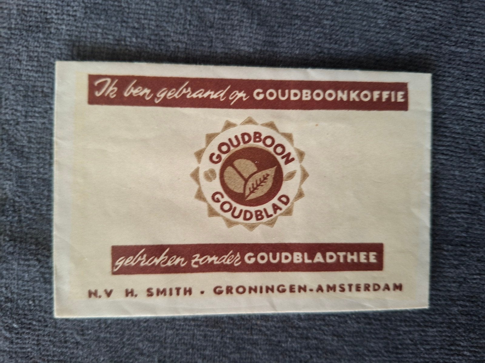 Groningen-Amsterdam, Goudboonkoffie/Goudbladthee, Verzamelen, Verzenden, Nederland