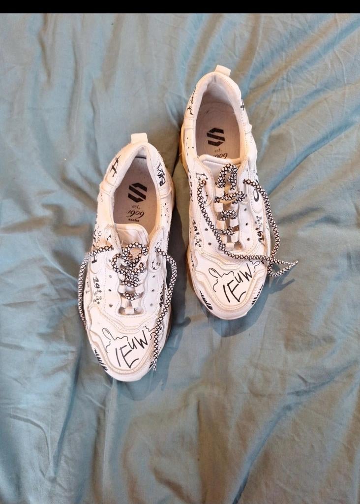 Leren Sacha sneakers, Wit, Ophalen of Verzenden, Sacha, Sneakers of Gympen