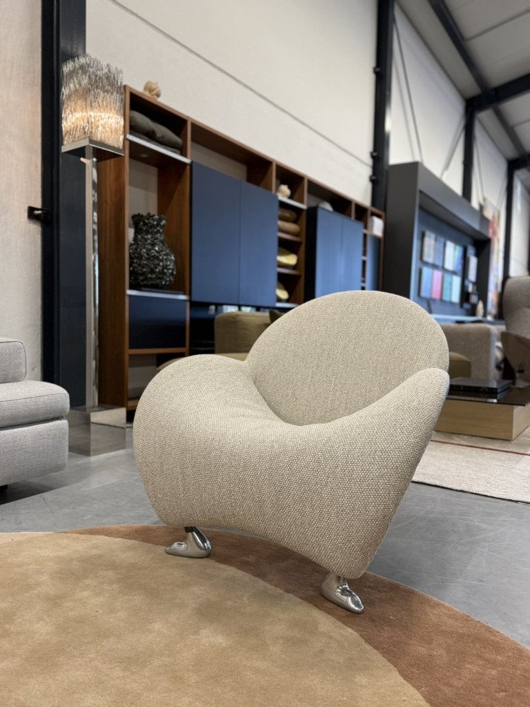 Nieuw Leolux Papageno Fauteuil stof leer design stoel