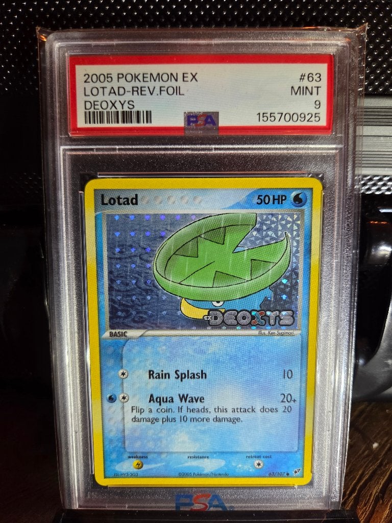 Lotad EX Deoxys revere holo PSA 9!, Verzenden, Zo goed als nieuw, Foil
