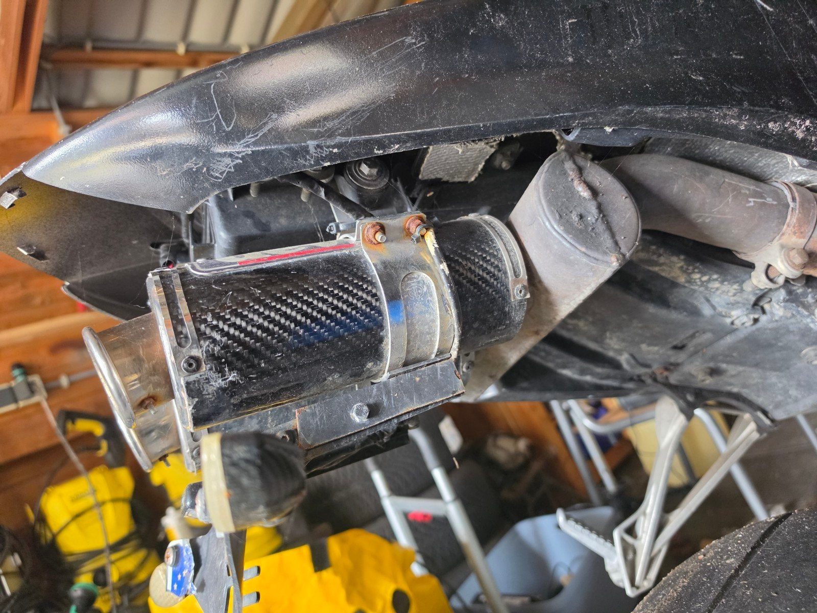 DEVIL Carbon twin tip Kawasaki ZX6R, Ophalen of Verzenden, Gebruikt