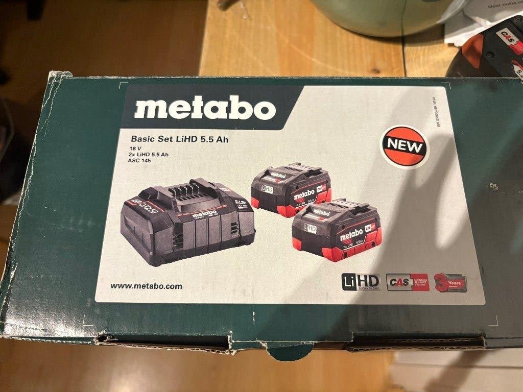 Metabo 18V set – 2 5,5Ah LiHD + ASC145-snellader, Ophalen of Verzenden, Nieuw, 600 watt of meer, Boor- en Schroefmachine